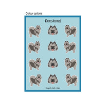 Load image into Gallery viewer, Keeshond Vinyl Sticker Sheet
