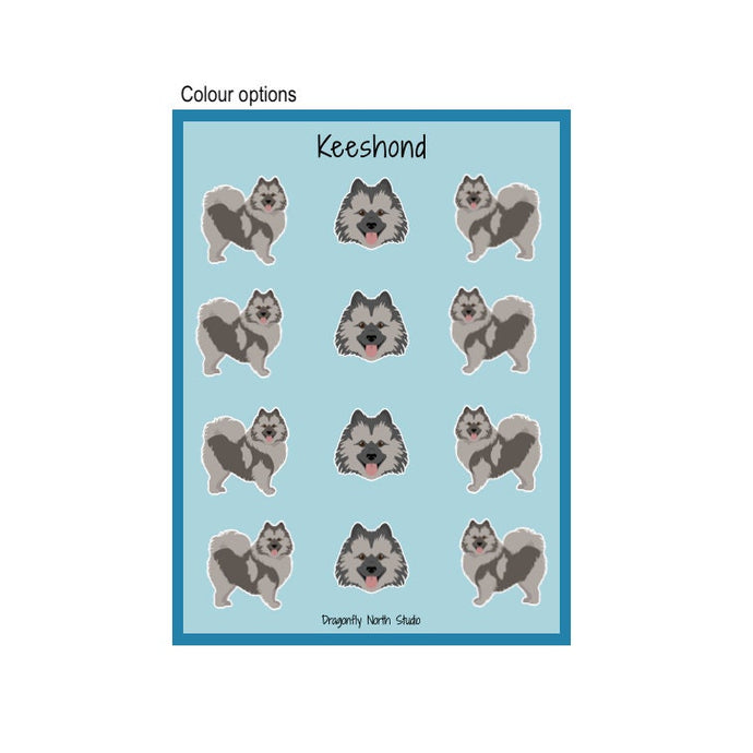 Keeshond Vinyl Sticker Sheet