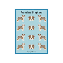 Load image into Gallery viewer, Australian Shepherd Vinyl Sticker Sheet
