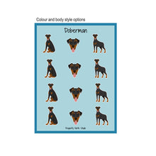 Load image into Gallery viewer, Doberman Pinscher Vinyl Sticker Sheet
