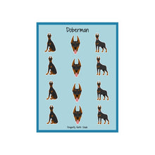 Load image into Gallery viewer, Doberman Pinscher Vinyl Sticker Sheet
