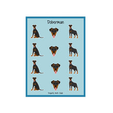 Load image into Gallery viewer, Doberman Pinscher Vinyl Sticker Sheet
