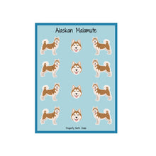 Load image into Gallery viewer, Alaskan Malamute Vinyl Sticker Sheet
