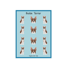 Load image into Gallery viewer, Boston Terrier Vinyl Sticker Sheet
