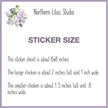 Load image into Gallery viewer, Naked Neck chicken vinyl sticker sheet
