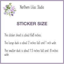 Load image into Gallery viewer, Saxony duck vinyl sticker sheet
