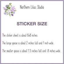 Load image into Gallery viewer, Embden Goose vinyl sticker sheet
