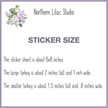 Load image into Gallery viewer, Narragansett Turkey vinyl sticker sheet
