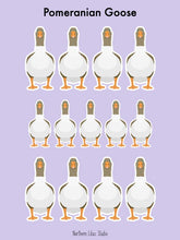 Load image into Gallery viewer, Pomeranian Goose vinyl sticker sheet
