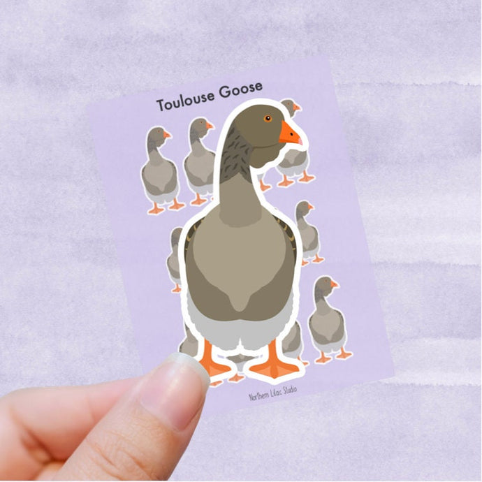 Toulouse Goose vinyl sticker sheet