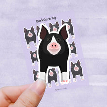 Load image into Gallery viewer, Berkshire Pig vinyl sticker sheet
