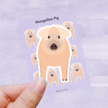 Load image into Gallery viewer, Mangalitsa Pig vinyl sticker sheet
