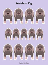 Load image into Gallery viewer, Meishan Pig vinyl sticker sheet
