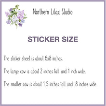 Load image into Gallery viewer, Holstein Cow vinyl sticker sheet
