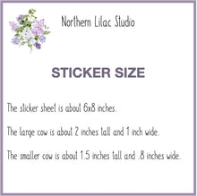 Load image into Gallery viewer, Simmental Cow vinyl sticker sheet
