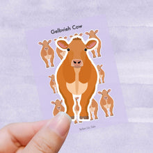 Load image into Gallery viewer, Gelbvieh Cow vinyl sticker sheet
