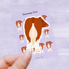 Load image into Gallery viewer, Guernsey Cow vinyl sticker sheet
