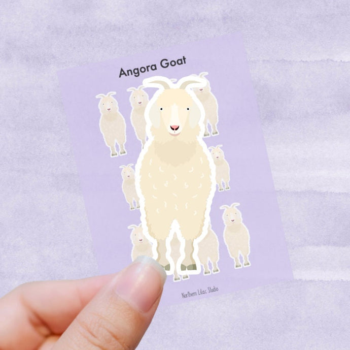 Angora Goat vinyl sticker sheet