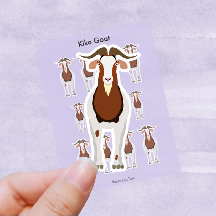 Kiko Goat vinyl sticker sheet