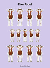 Load image into Gallery viewer, Kiko Goat vinyl sticker sheet
