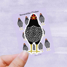 Load image into Gallery viewer, Barnevelder chicken vinyl sticker sheet
