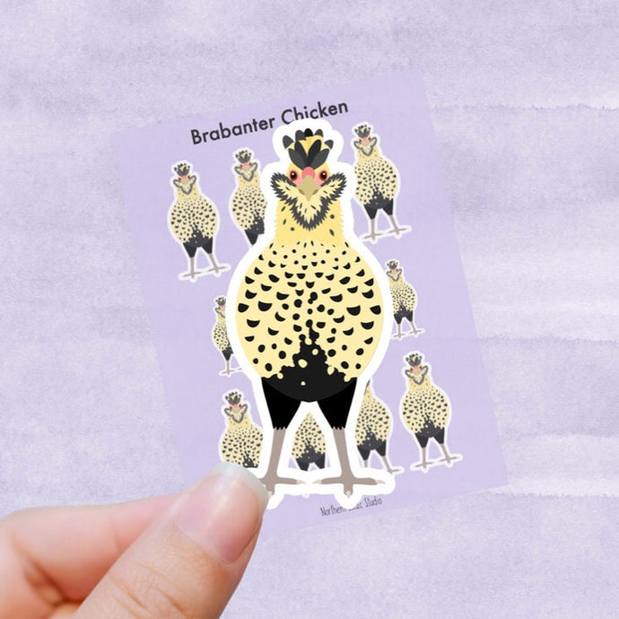 Bradbanter chicken vinyl sticker sheet