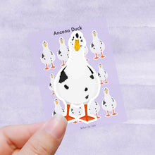 Load image into Gallery viewer, Ancona duck vinyl sticker sheet
