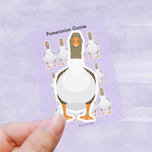 Load image into Gallery viewer, Pomeranian Goose vinyl sticker sheet
