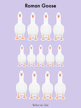 Load image into Gallery viewer, Roman Goose vinyl sticker sheet
