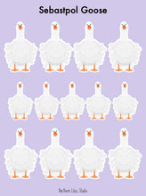 Load image into Gallery viewer, Sebastopol Goose vinyl sticker sheet
