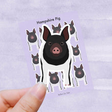 Load image into Gallery viewer, Hampshire Pig vinyl sticker sheet
