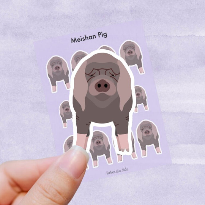 Meishan Pig vinyl sticker sheet