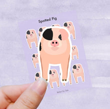 Load image into Gallery viewer, Spotted Pig vinyl sticker sheet
