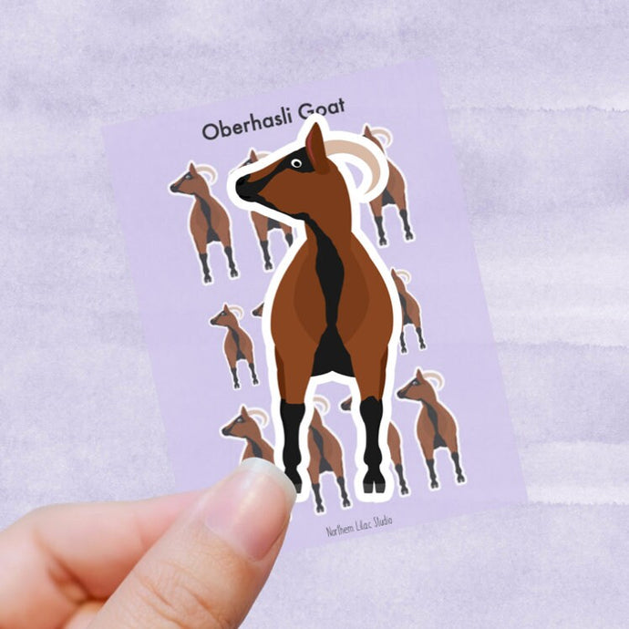 Oberhasli Goat vinyl sticker sheet