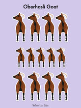 Load image into Gallery viewer, Oberhasli Goat vinyl sticker sheet
