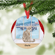 Load image into Gallery viewer, American Shorthair Cat ornament personalized
