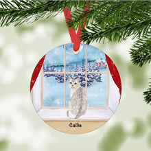 Load image into Gallery viewer, Burmilla Cat ornament personalized
