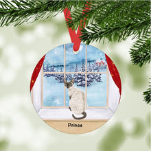 Load image into Gallery viewer, Devon Rex Cat ornament personalized
