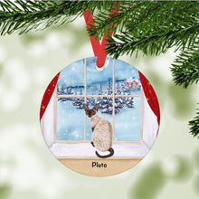 Load image into Gallery viewer, Devon Rex Cat ornament personalized
