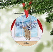 Load image into Gallery viewer, Devon Rex Cat ornament personalized
