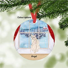 Load image into Gallery viewer, Burmilla Cat ornament personalized
