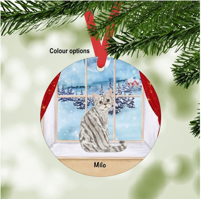 American Shorthair Cat ornament personalized