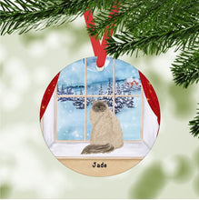 Load image into Gallery viewer, Himalayan Cat ornament personalized
