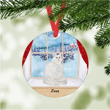 Load image into Gallery viewer, Norwegian Forest Cat ornament personalized
