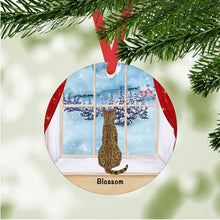 Load image into Gallery viewer, Savannah Cat ornament personalized
