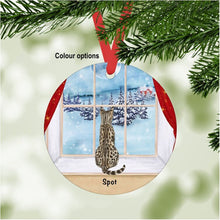 Load image into Gallery viewer, Savannah Cat ornament personalized
