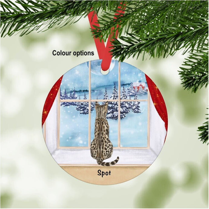 Savannah Cat ornament personalized