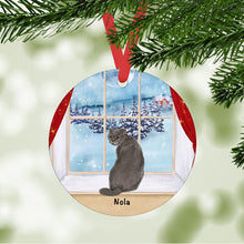 Load image into Gallery viewer, Scottish Fold Cat ornament personalized
