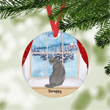 Load image into Gallery viewer, Scottish Fold Cat ornament personalized
