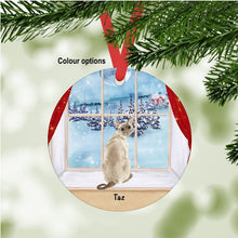 Load image into Gallery viewer, Siamese Cat ornament personalized
